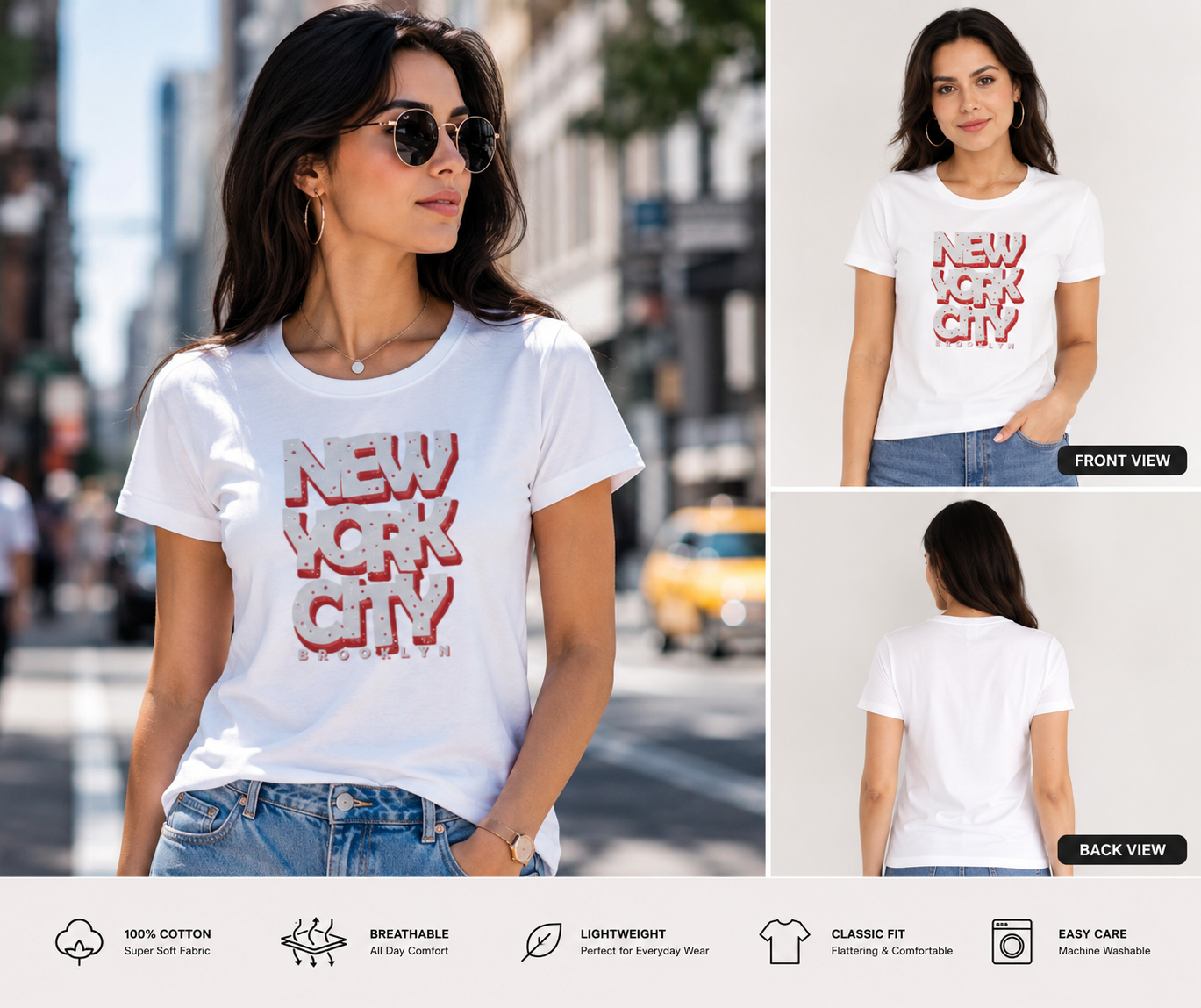 New York City Women's Classic T-Shirt | Urban Street Style Graphic Tee