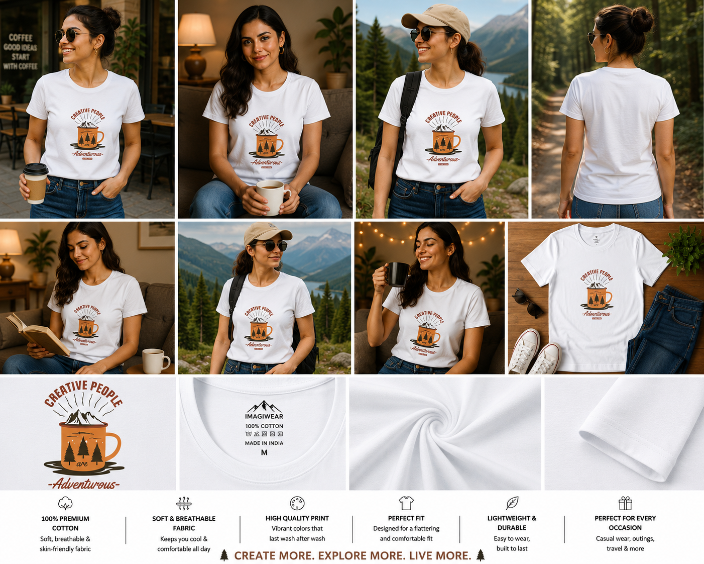 Creative People Are Adventurous Women's Classic T-Shirt | Adventure & Creativity Graphic Tee