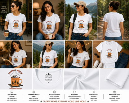 Creative People Are Adventurous Women's Classic T-Shirt | Adventure & Creativity Graphic Tee