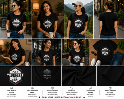 Push Yourself to Be Great Women's Classic T-Shirt | Motivational Graphic Tee