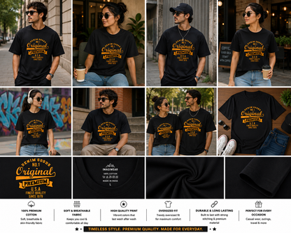 Original Premium Denim Goods Oversized T-Shirt | Vintage Heritage Graphic Unisex Tee