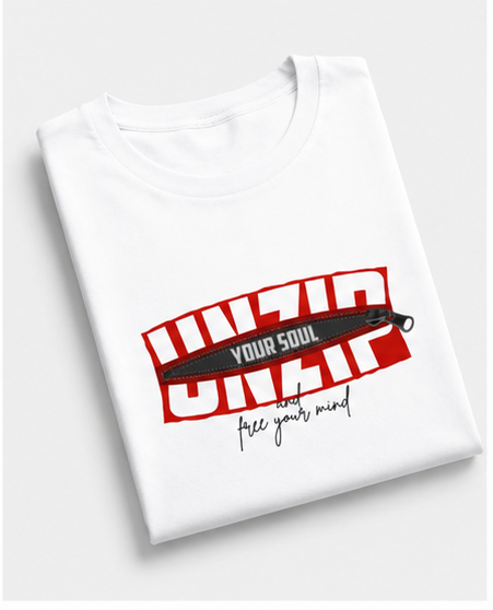 UNZIP Your Soul Oversized Graphic T-Shirt | Unisex Streetwear Cotton Tee