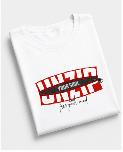 UNZIP Your Soul Oversized Graphic T-Shirt | Unisex Streetwear Cotton Tee