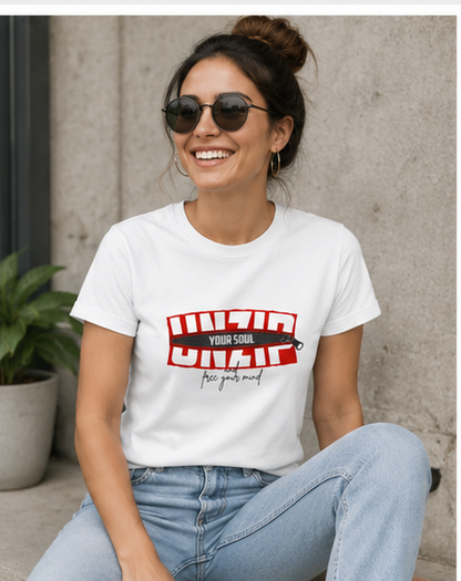 UNZIP Your Soul Oversized Graphic T-Shirt | Unisex Streetwear Cotton Tee