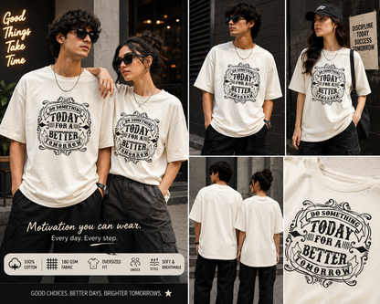 Do Something Today Oversized Unisex T-Shirt – Motivational Vintage Graphic Tee