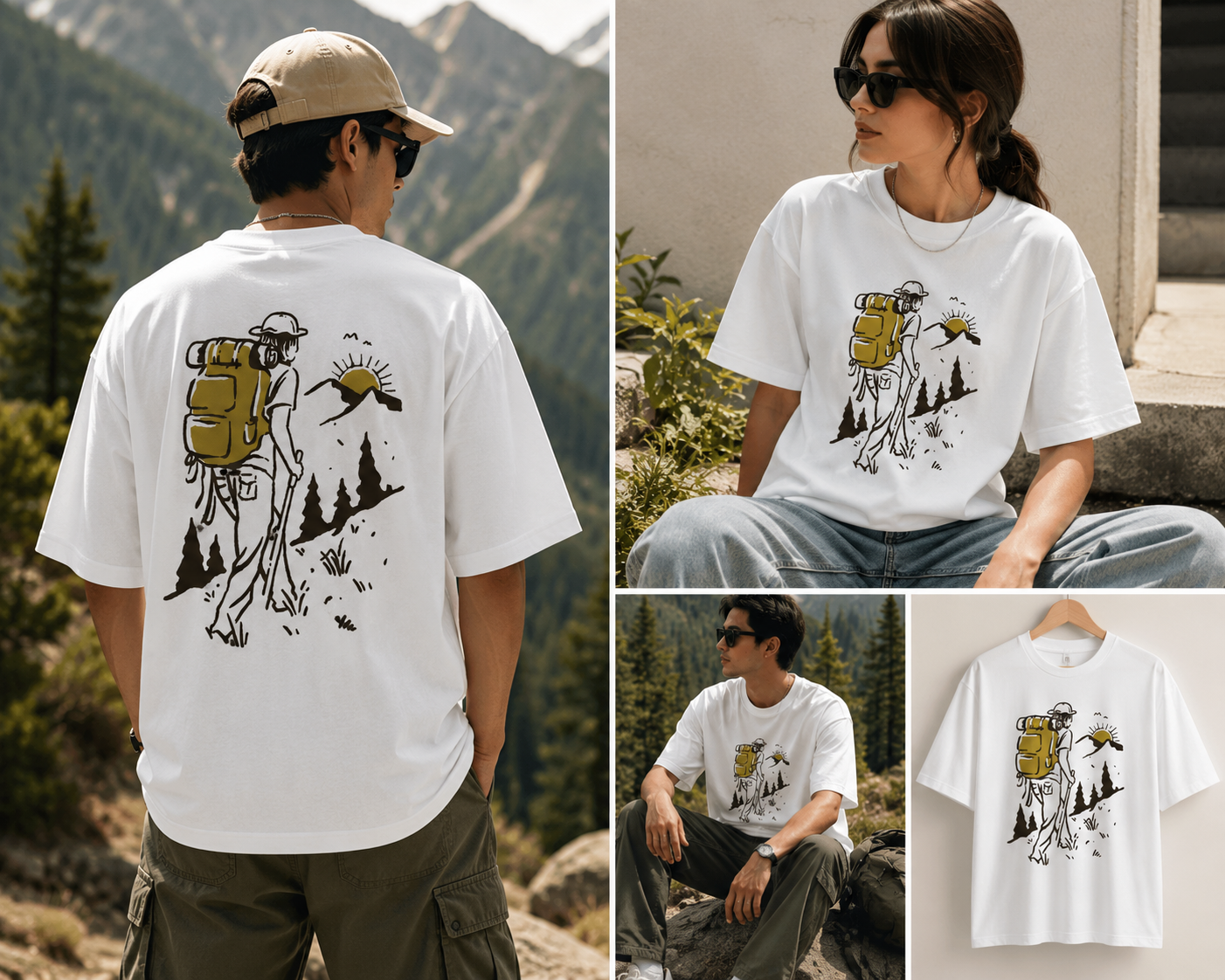 Wanderer Graphic Oversized T-Shirt – Unisex Heavyweight Cotton Tee