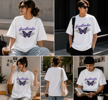 Heartbreaker Butterfly Oversized T-Shirt – Aesthetic Graphic Unisex Tee