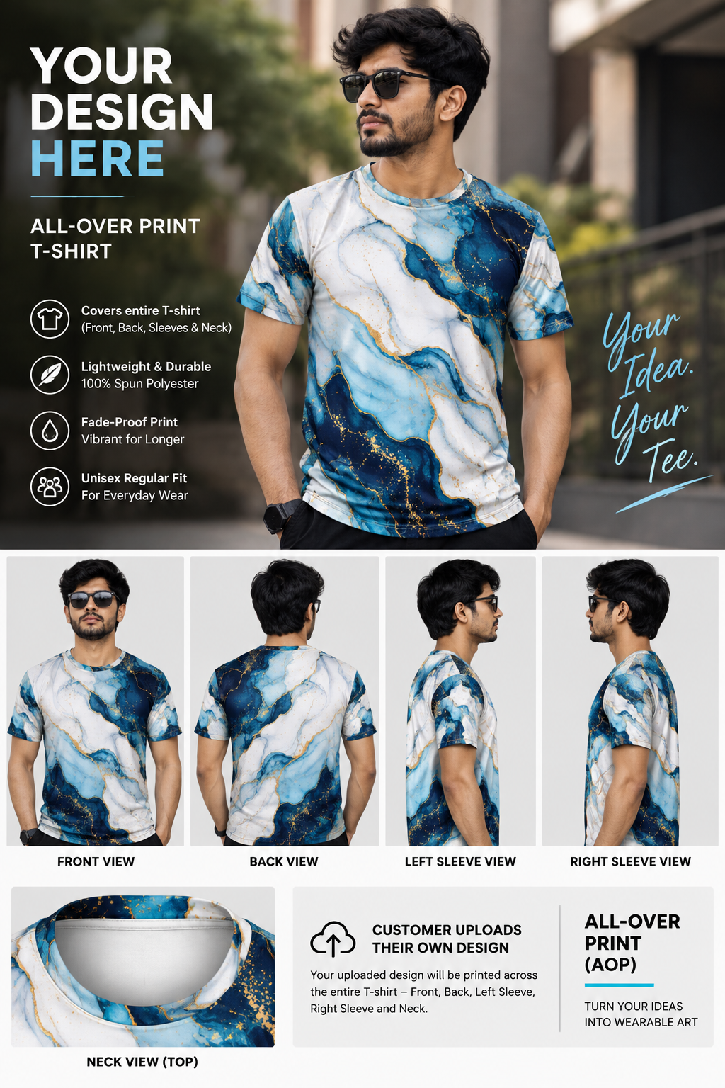 Custom Unisex All-Over Print T-Shirt