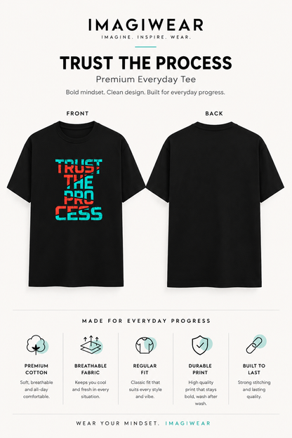 Trust The Process Graphic T-Shirt | Regular Fit Tee
