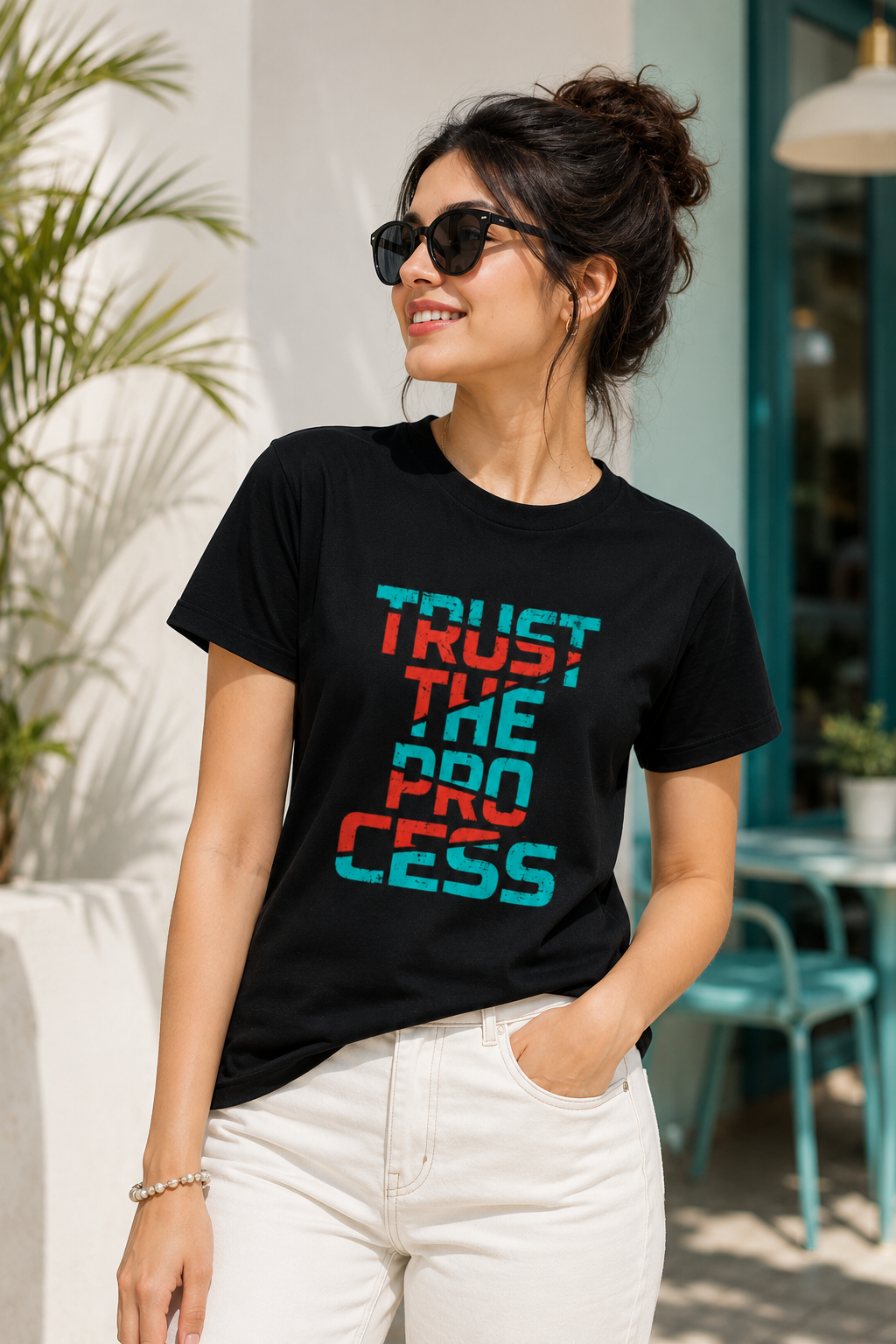 Trust The Process Graphic T-Shirt | Regular Fit Tee
