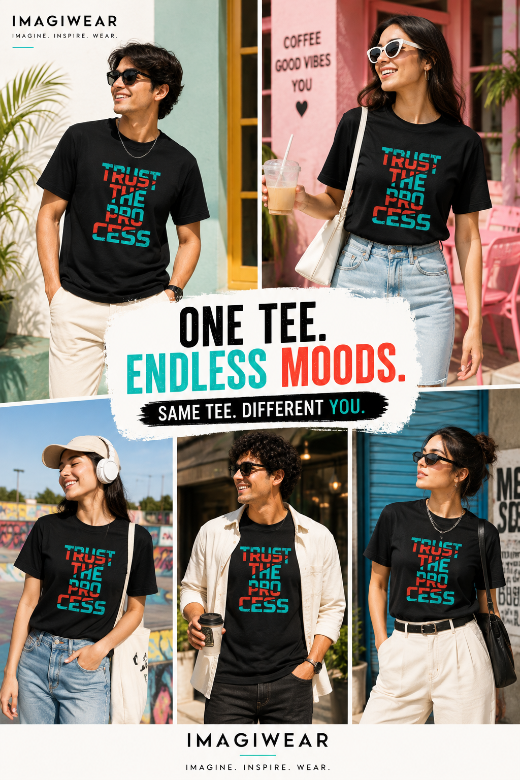 Trust The Process Graphic T-Shirt | Regular Fit Tee