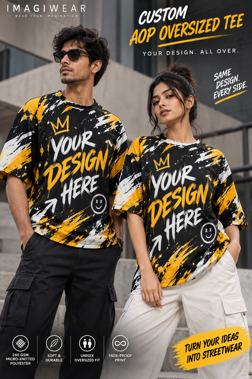 Custom Unisex AOP Oversized T-Shirt