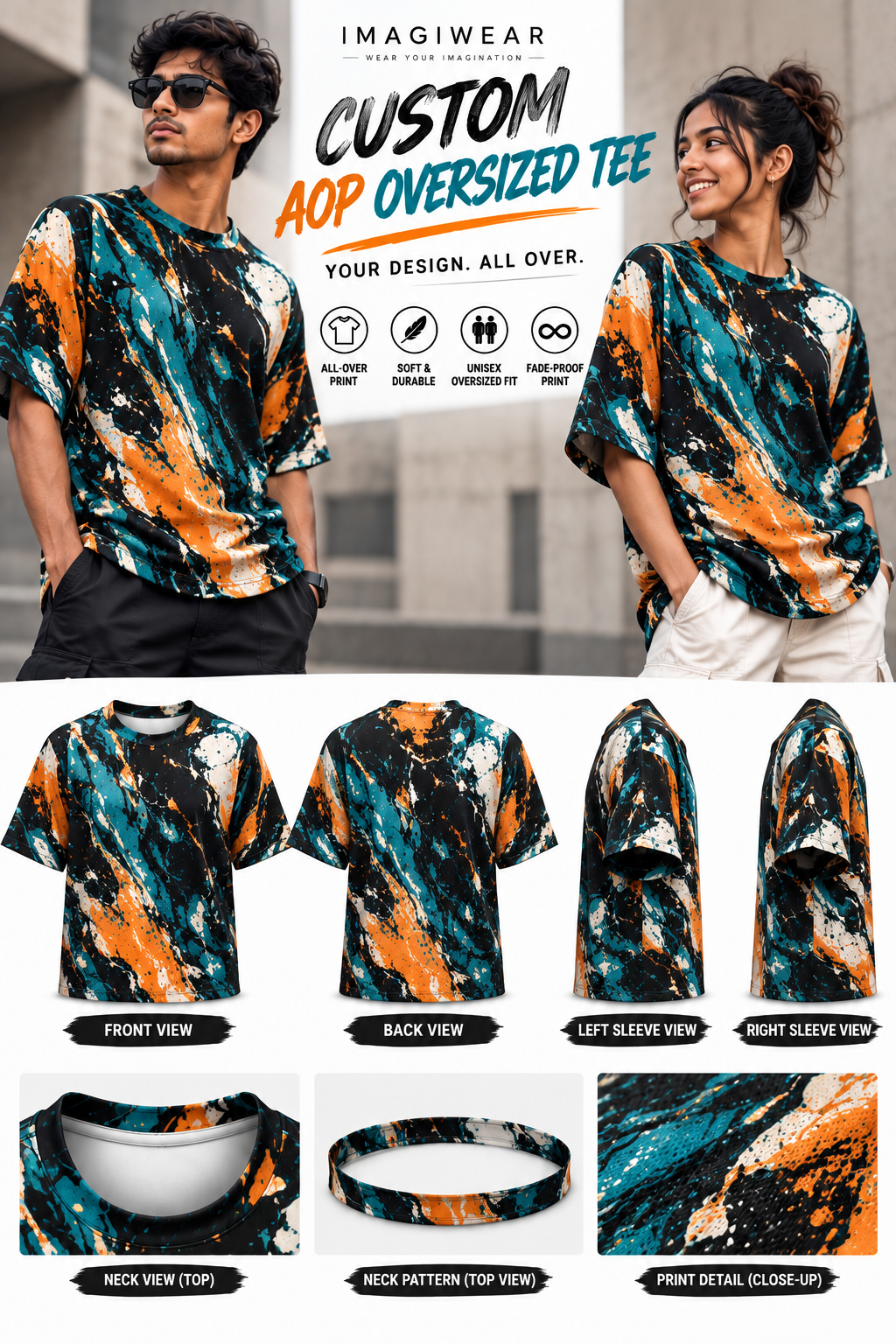 Custom Unisex AOP Oversized T-Shirt