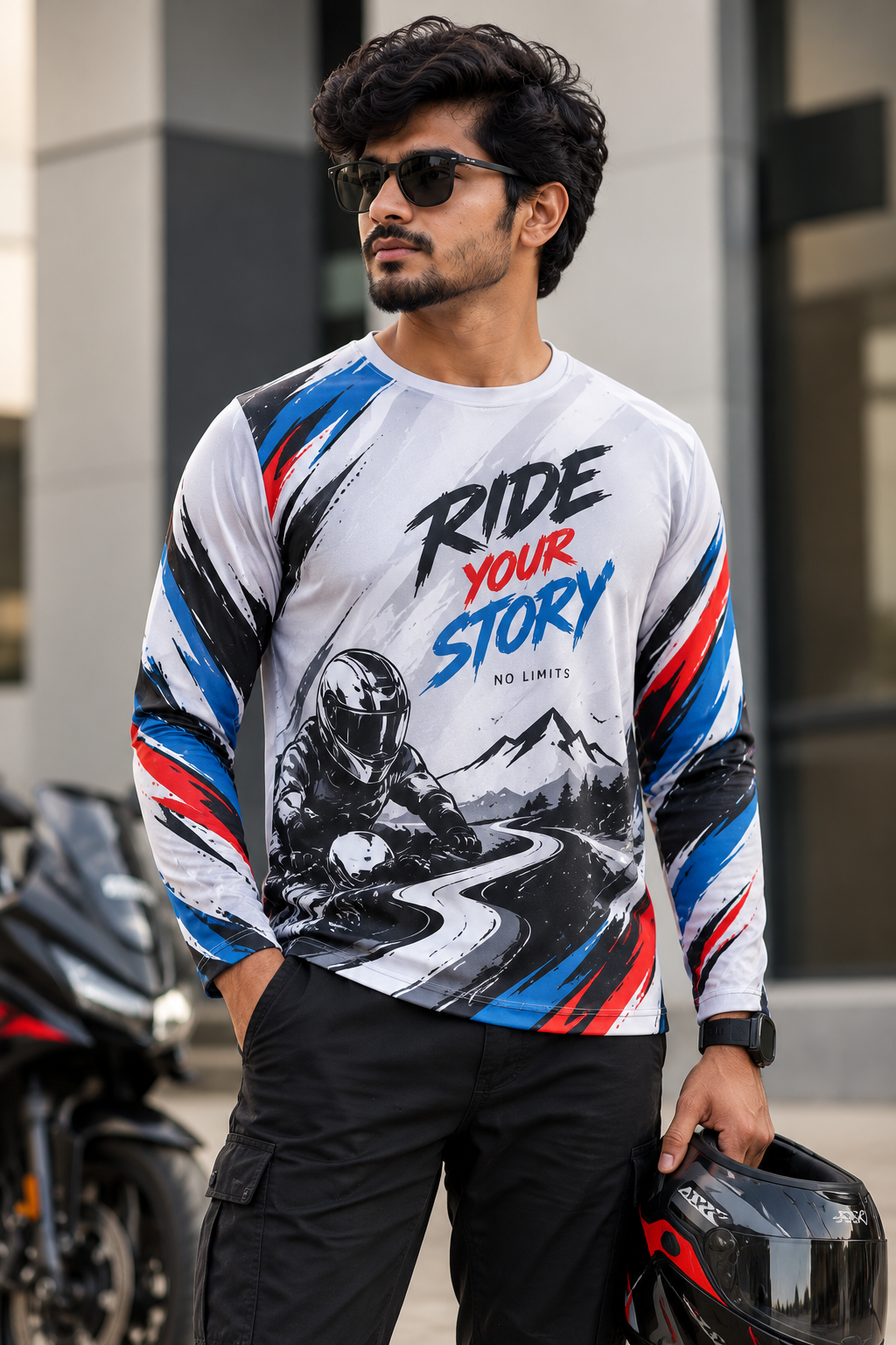 Custom Men's AOP Bike Rider T-Shirt