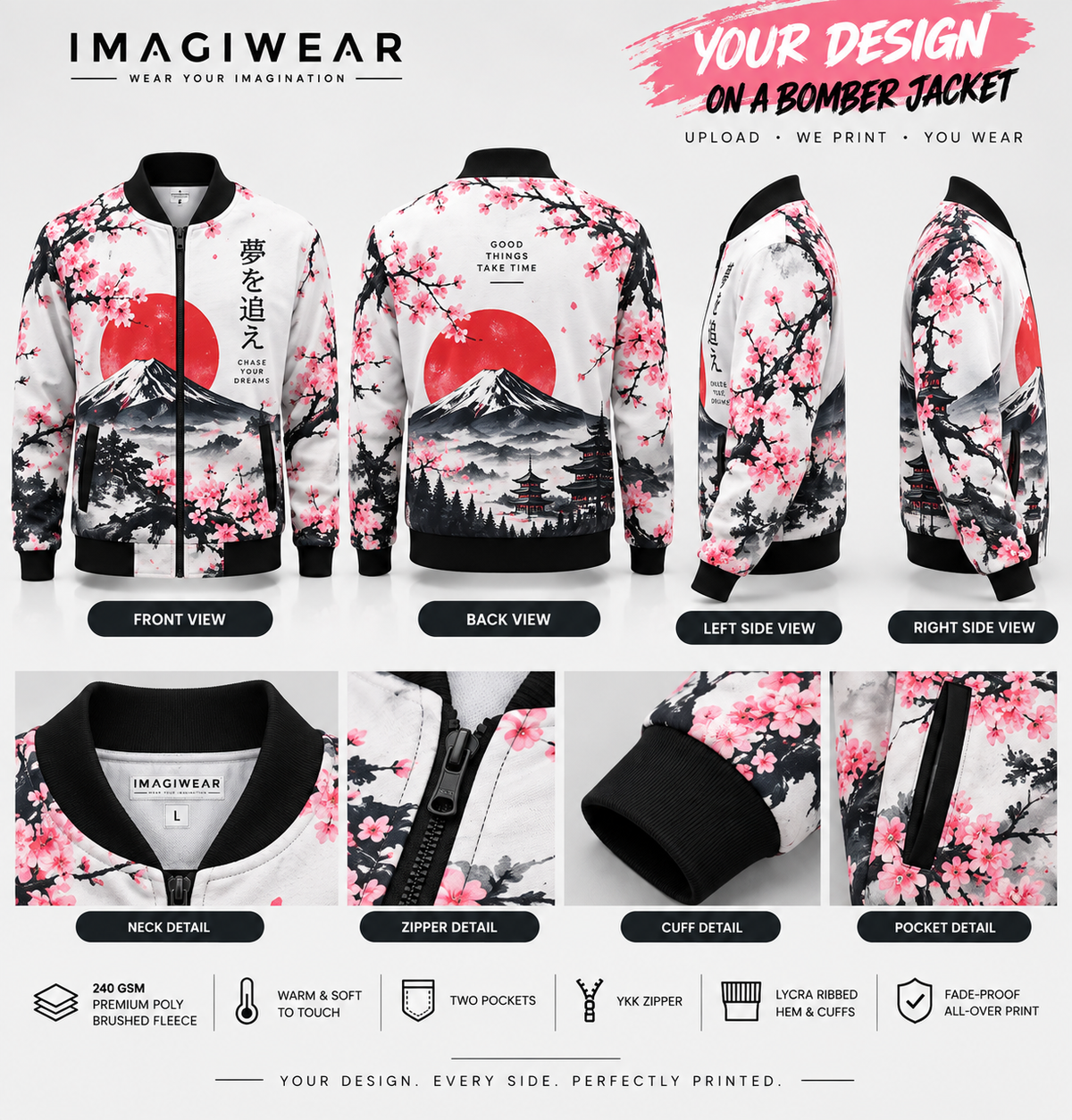 Custom Unisex AOP Bomber Jacket