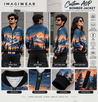 Custom Unisex AOP Bomber Jacket