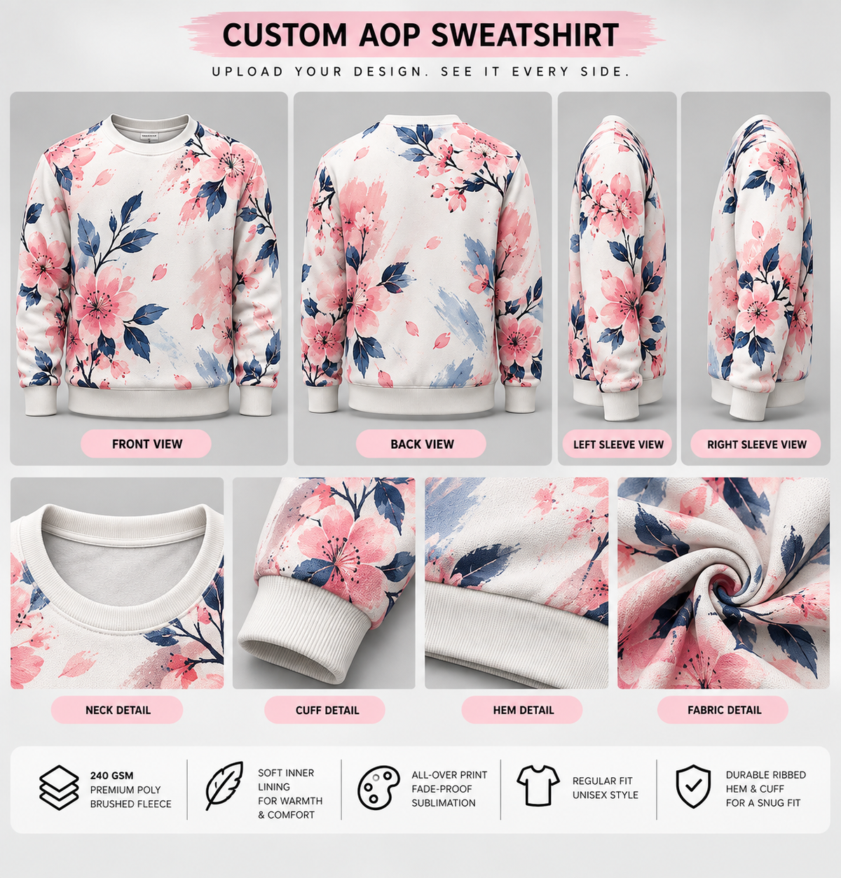 Custom Unisex AOP Sweatshirt