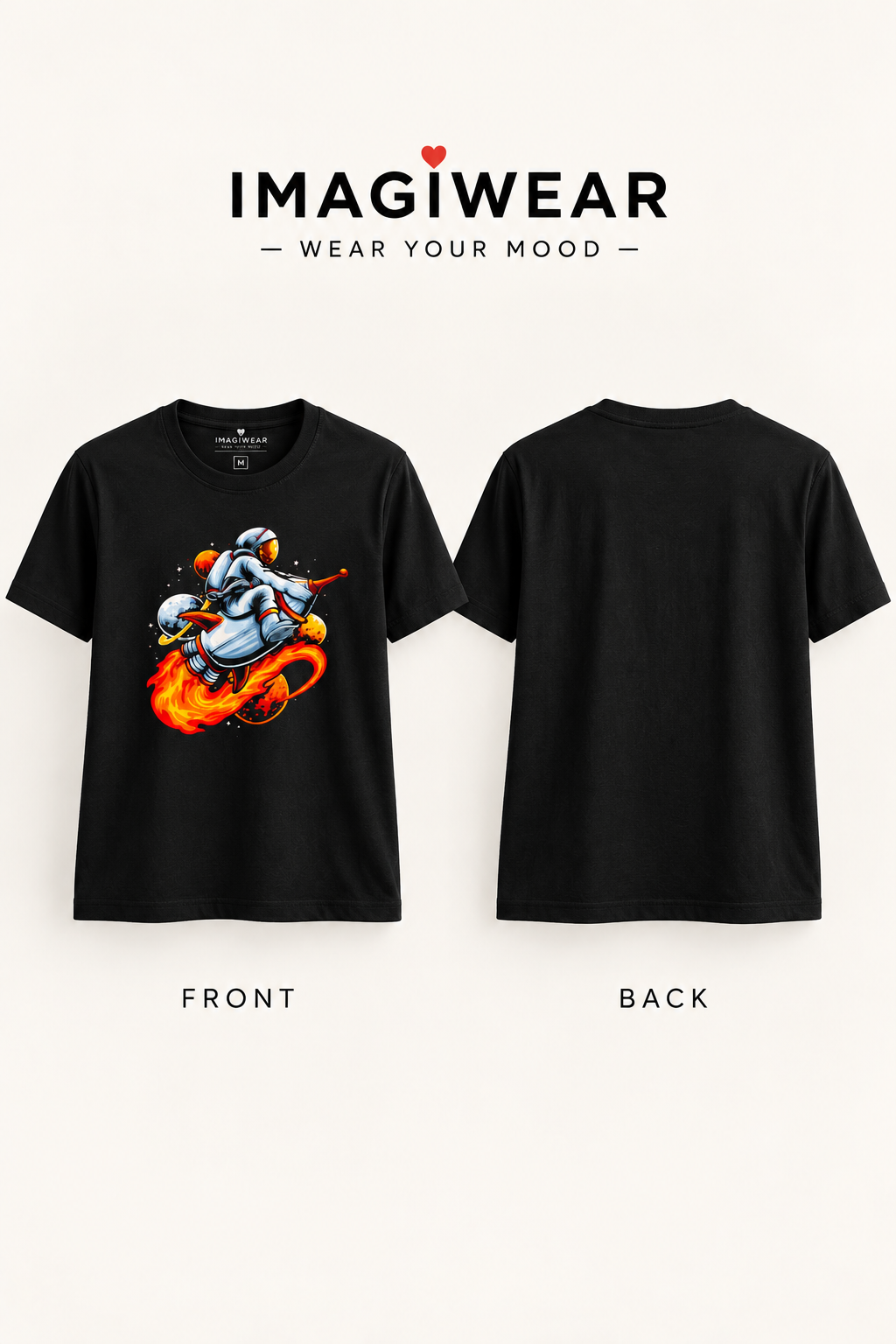 Astronaut Rocket Ride | Women’s Regular Fit Space Graphic T-Shirt