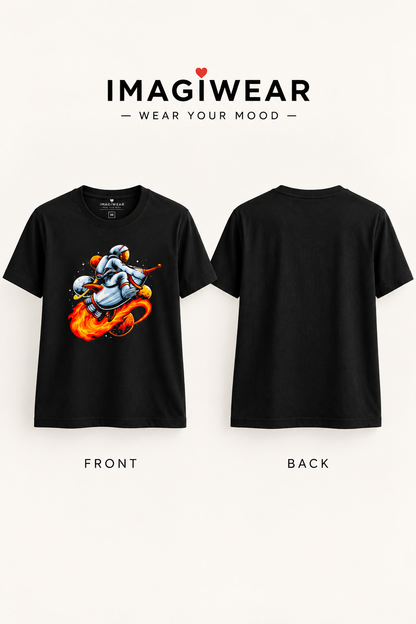 Astronaut Rocket Ride | Women’s Regular Fit Space Graphic T-Shirt