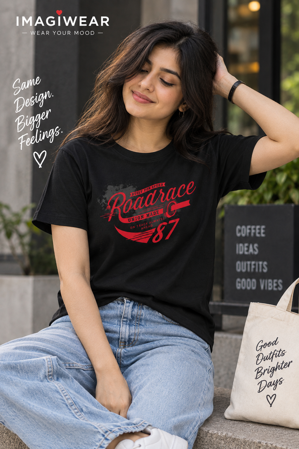 Road Race 87 Vintage Racing | Women’s Regular Fit Graphic T-Shirt