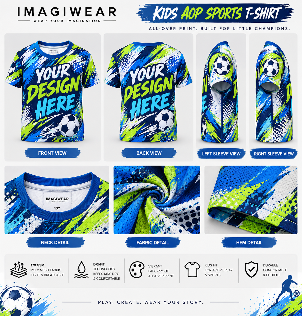 Custom Kids AOP Sports T-Shirt