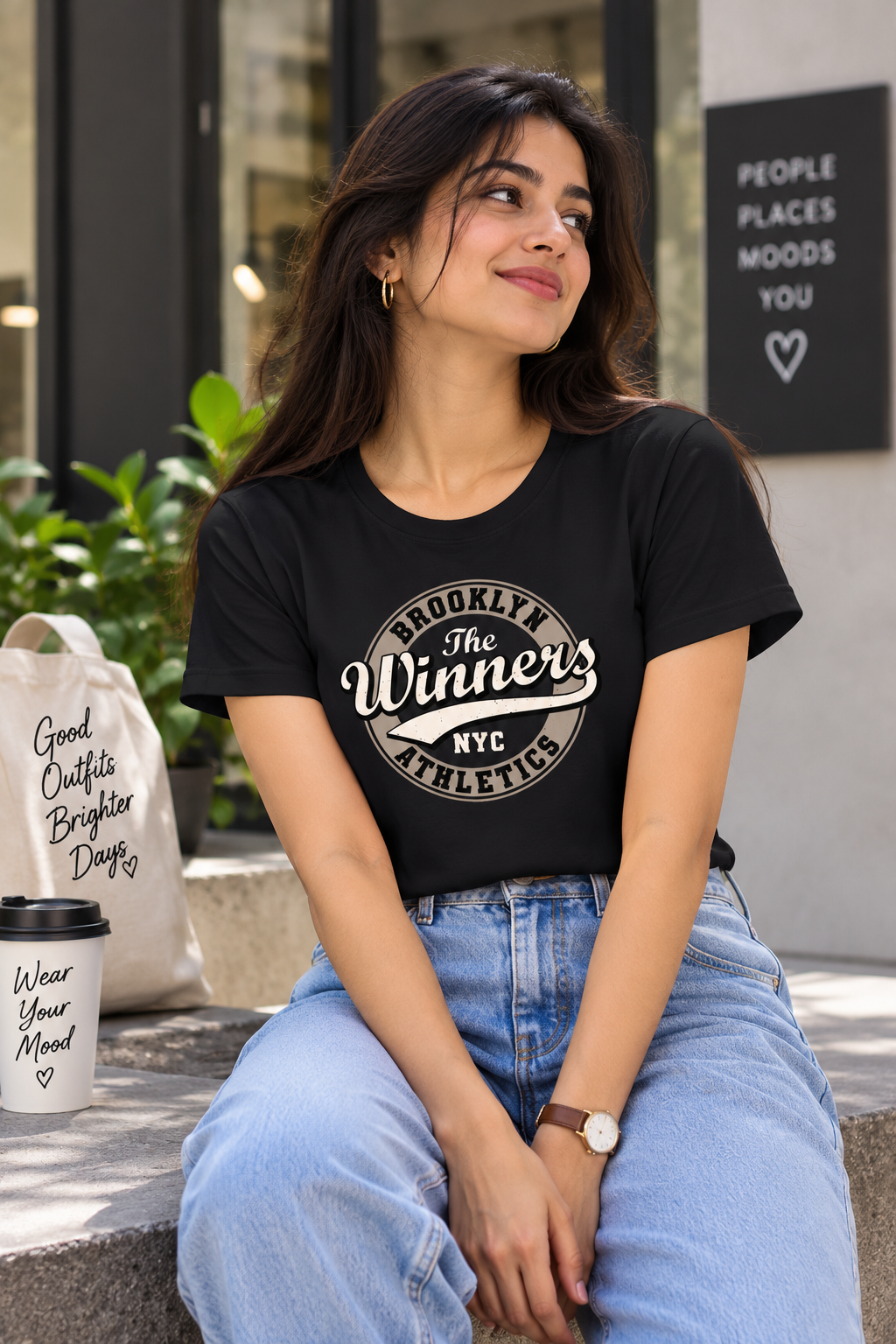 Brooklyn Winners Athletics | Women’s Regular Fit Vintage Graphic T-Shirt