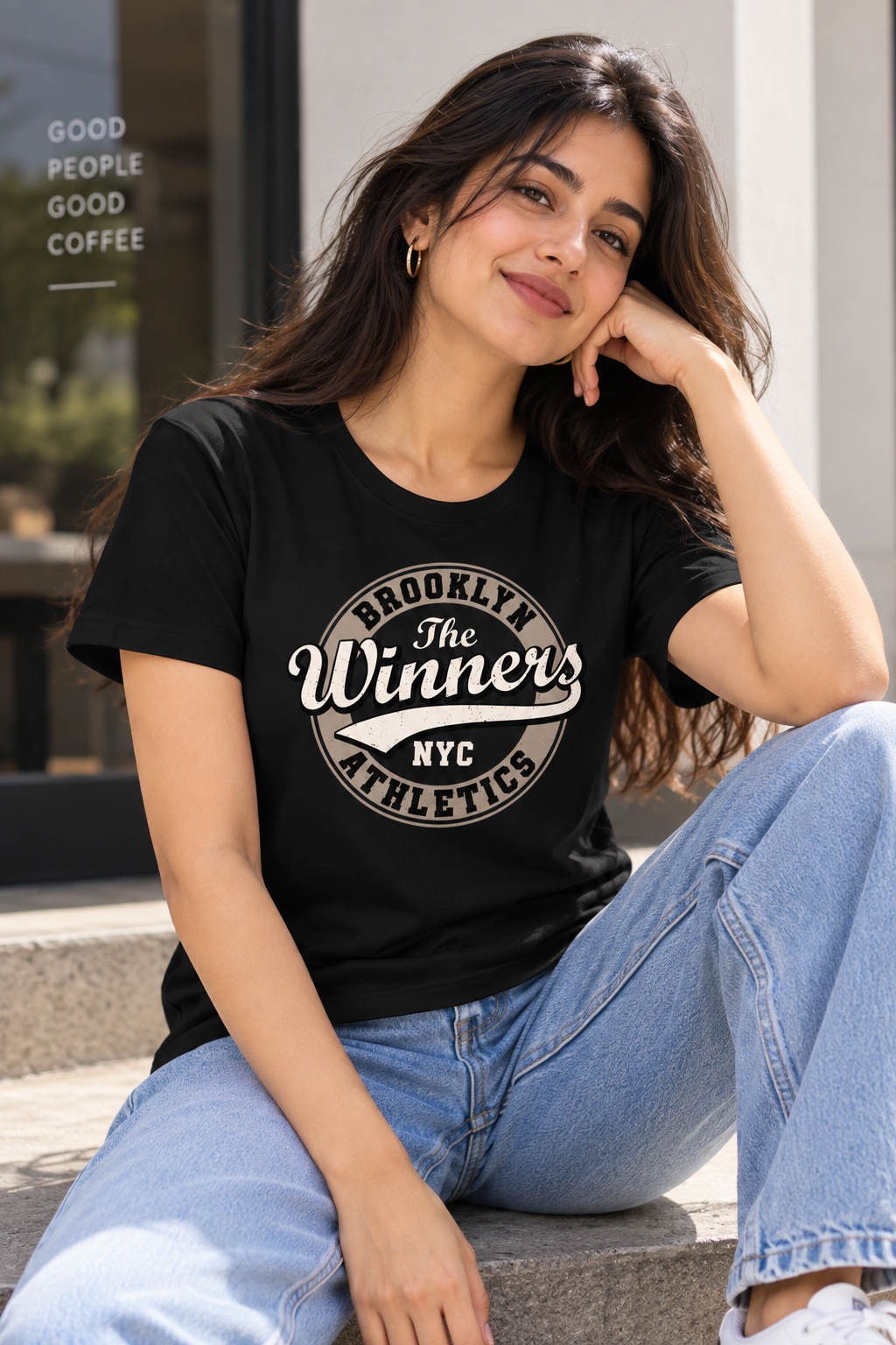 Brooklyn Winners Athletics | Women’s Regular Fit Vintage Graphic T-Shirt