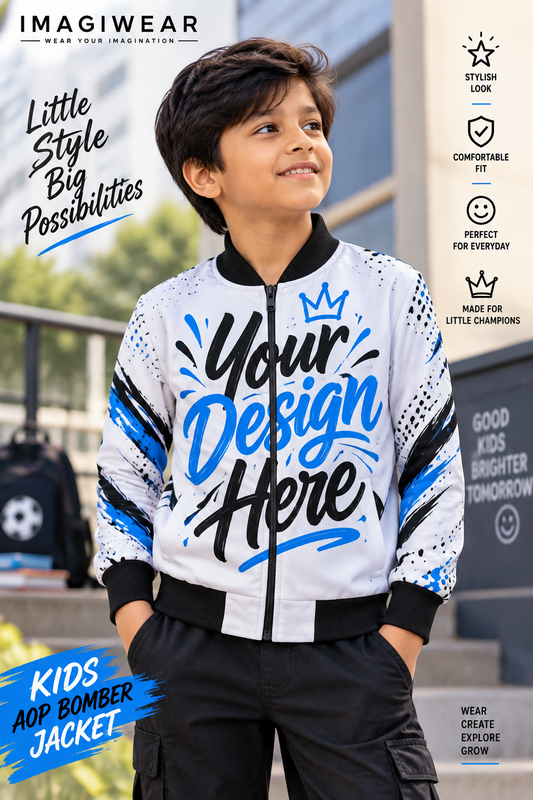Custom Kids AOP Bomber Jacket