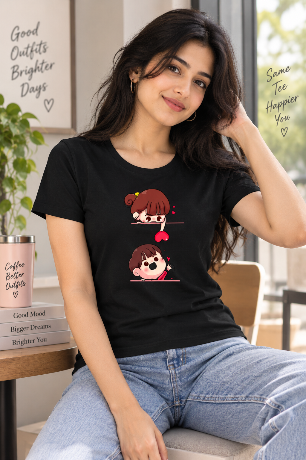 Cute Heart Girl | Women’s Regular Fit Graphic T-Shirt