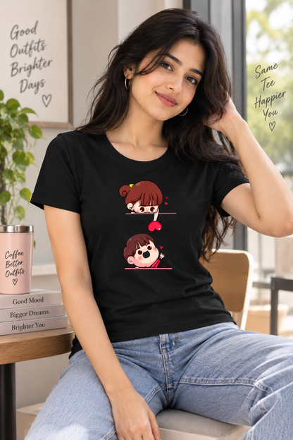 Cute Heart Girl | Women’s Regular Fit Graphic T-Shirt