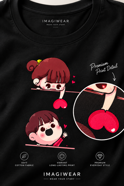 Cute Heart Girl | Women’s Regular Fit Graphic T-Shirt