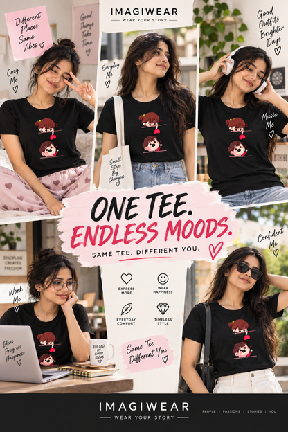 Cute Heart Girl | Women’s Regular Fit Graphic T-Shirt