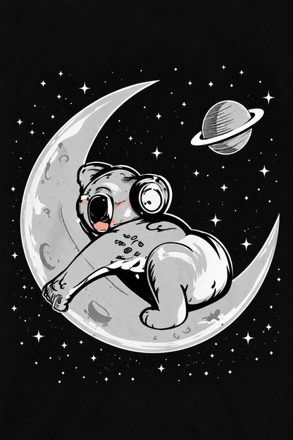 Moonlight Koala | Women’s Regular Fit Cute Graphic T-Shirt