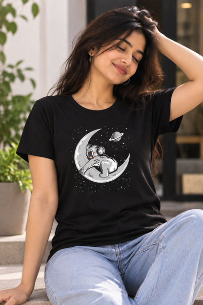Moonlight Koala | Women’s Regular Fit Cute Graphic T-Shirt