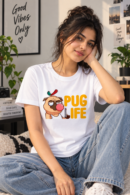 Pug Life Graphic T-Shirt | Women’s Regular Fit Tee