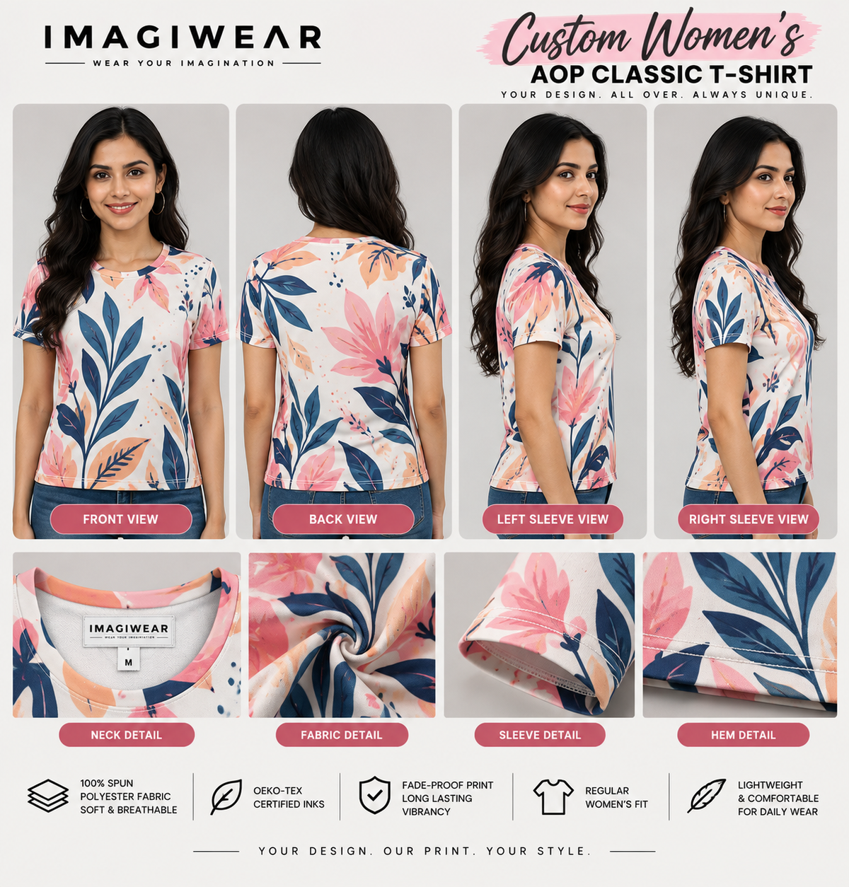 Custom Women's AOP Classic T-Shirt
