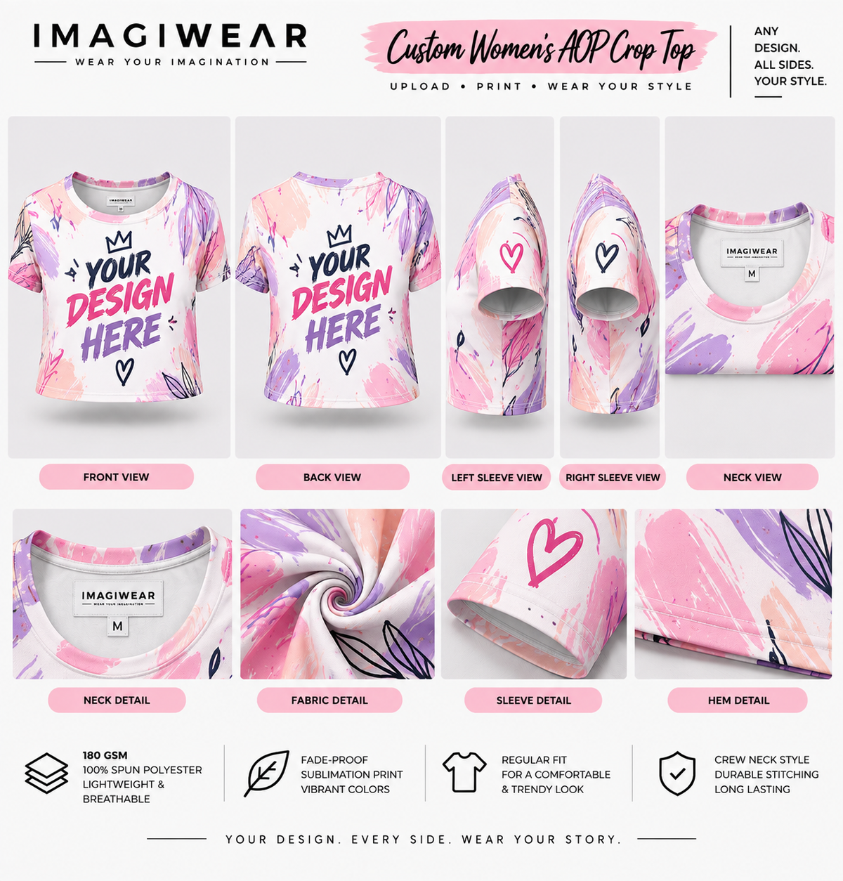 Custom Women's AOP Crop Top