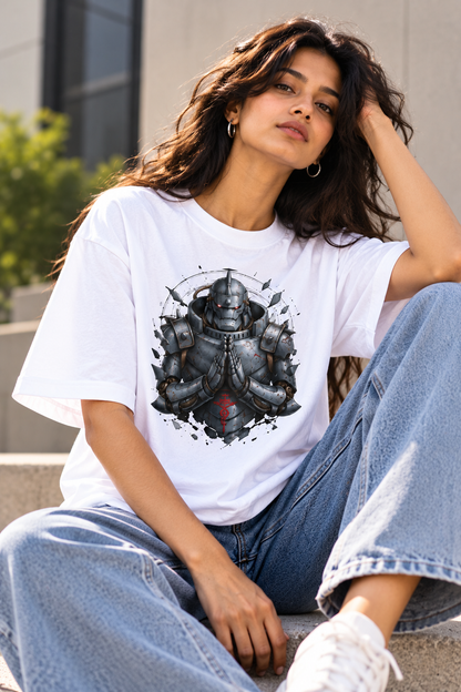 Alphonse Elric Armor | Oversized Unisex Fullmetal Alchemist T-Shirt