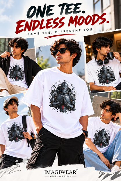 Alphonse Elric Armor | Oversized Unisex Fullmetal Alchemist T-Shirt