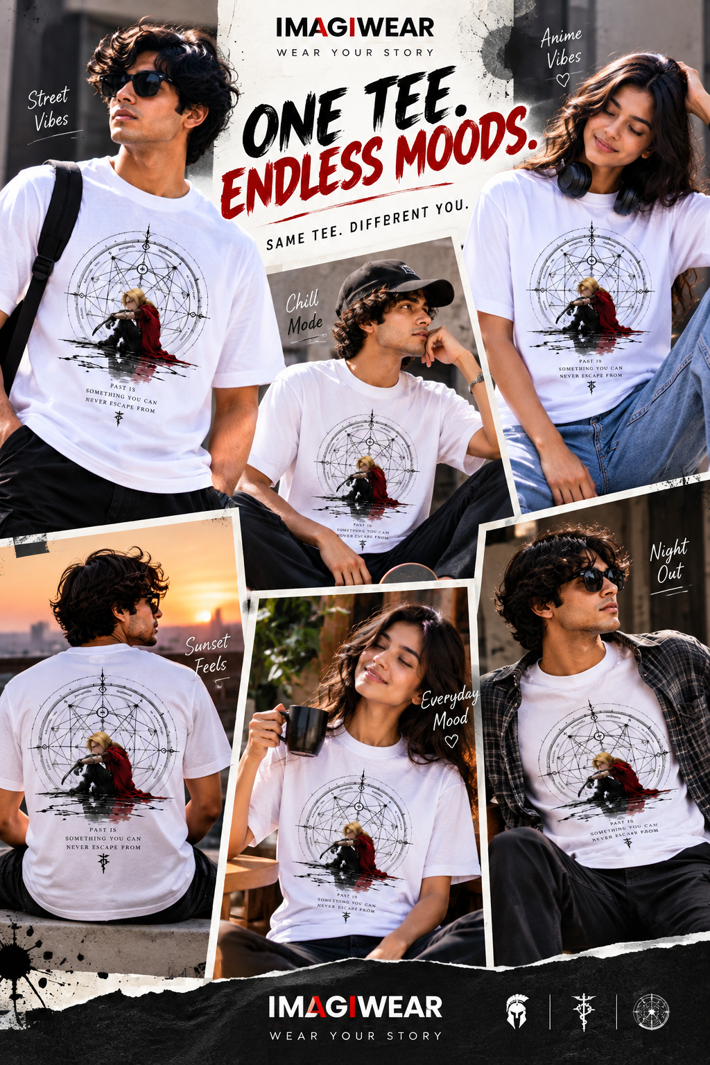 Edward Elric Past & Alchemy | Regular Fit Unisex Fullmetal Alchemist T-Shirt