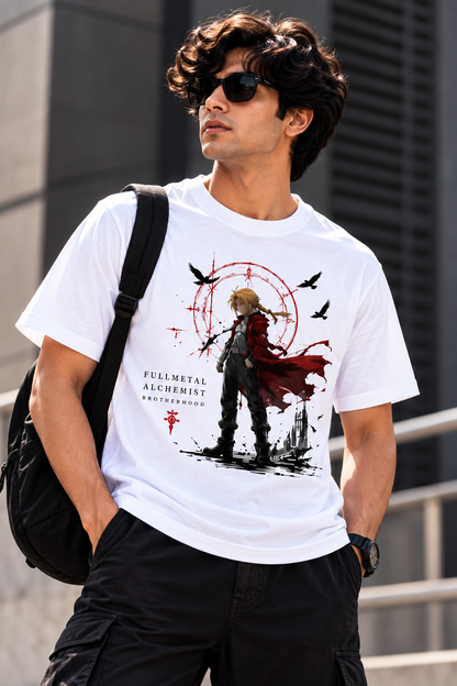 Edward Elric Crimson Coat | Regular Fit Unisex Fullmetal Alchemist T-Shirt