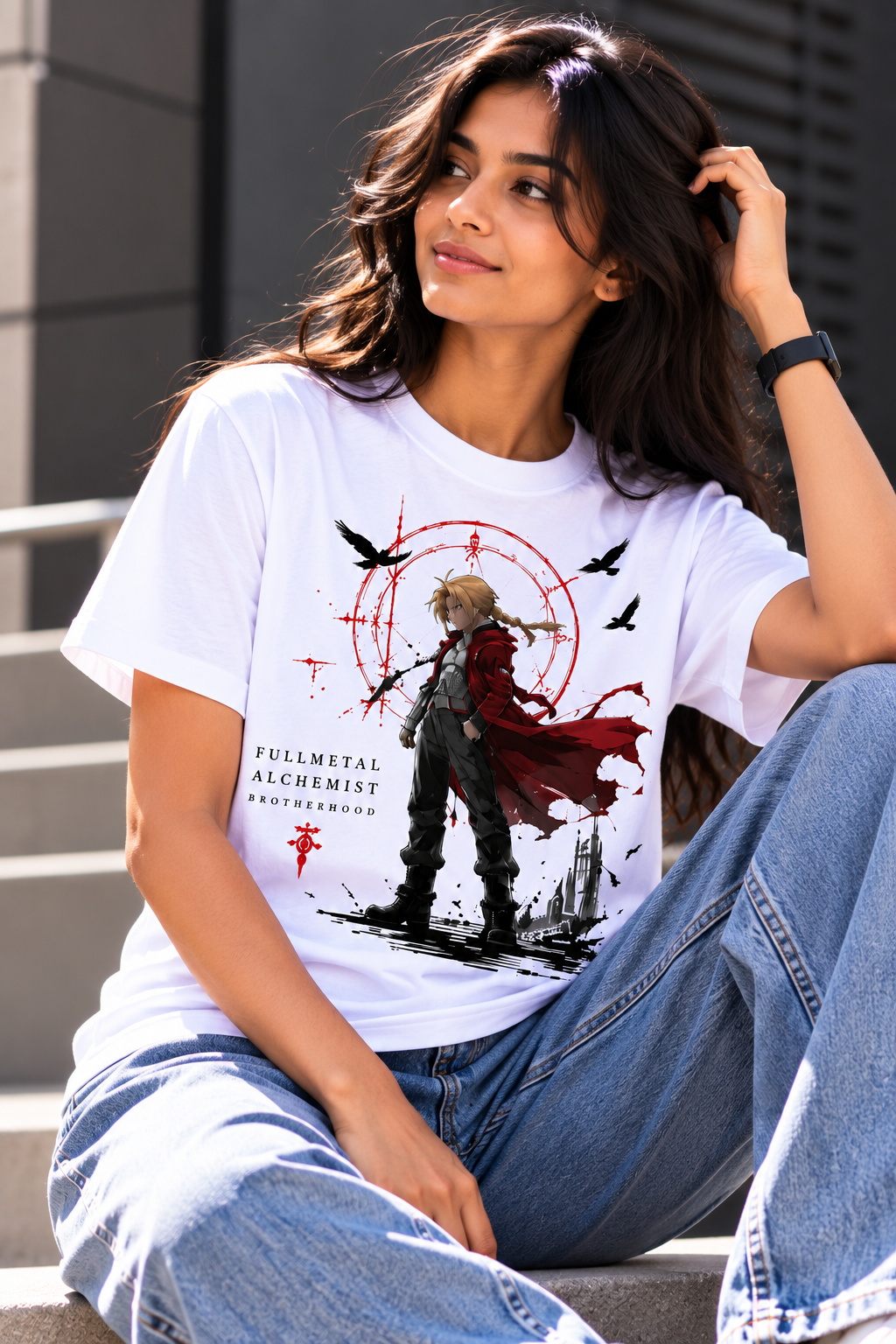 Edward Elric Crimson Coat | Regular Fit Unisex Fullmetal Alchemist T-Shirt