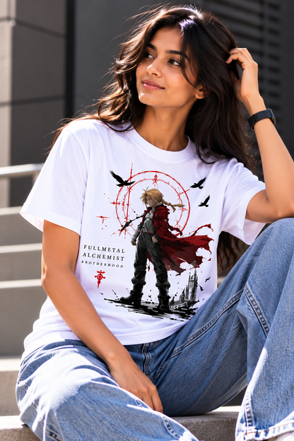 Edward Elric Crimson Coat | Regular Fit Unisex Fullmetal Alchemist T-Shirt