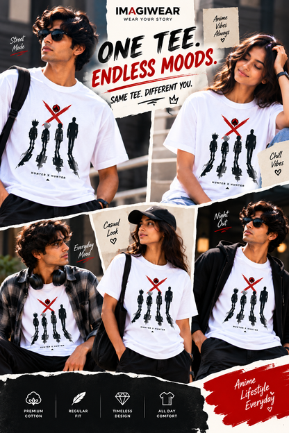 Hunter x Hunter Main Four | Regular Fit Unisex Anime T-Shirt