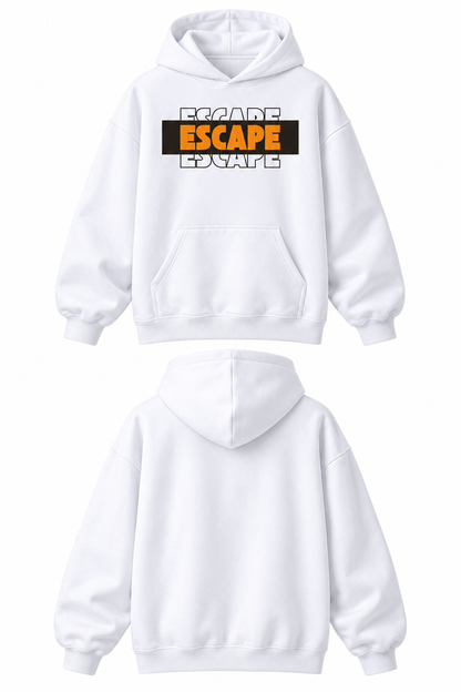 Escape Regular Fit Hoodie | Minimal Typography Streetwear