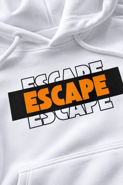 Escape Regular Fit Hoodie | Minimal Typography Streetwear