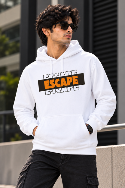 Escape Regular Fit Hoodie | Minimal Typography Streetwear