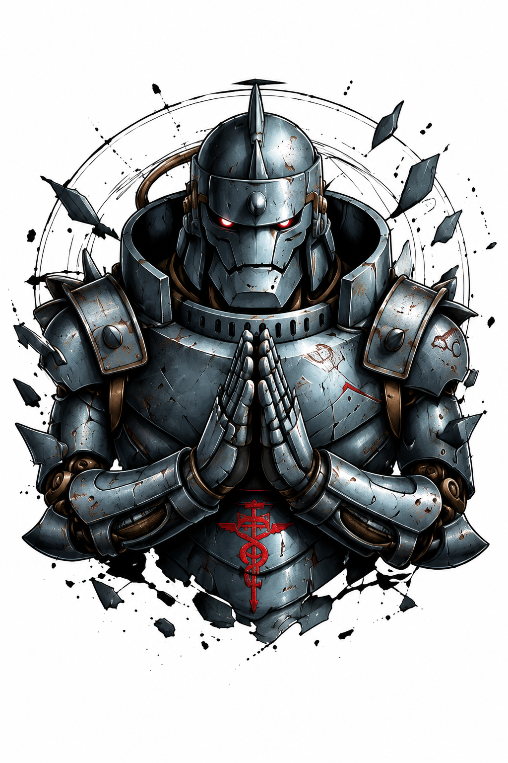 Alphonse Elric Armor | Oversized Unisex Fullmetal Alchemist T-Shirt