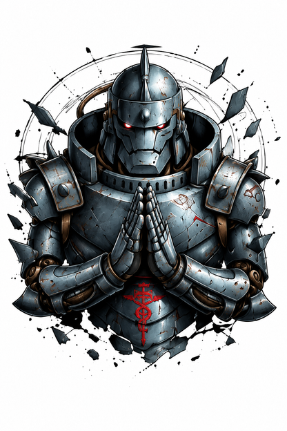 Alphonse Elric Armor | Oversized Unisex Fullmetal Alchemist T-Shirt