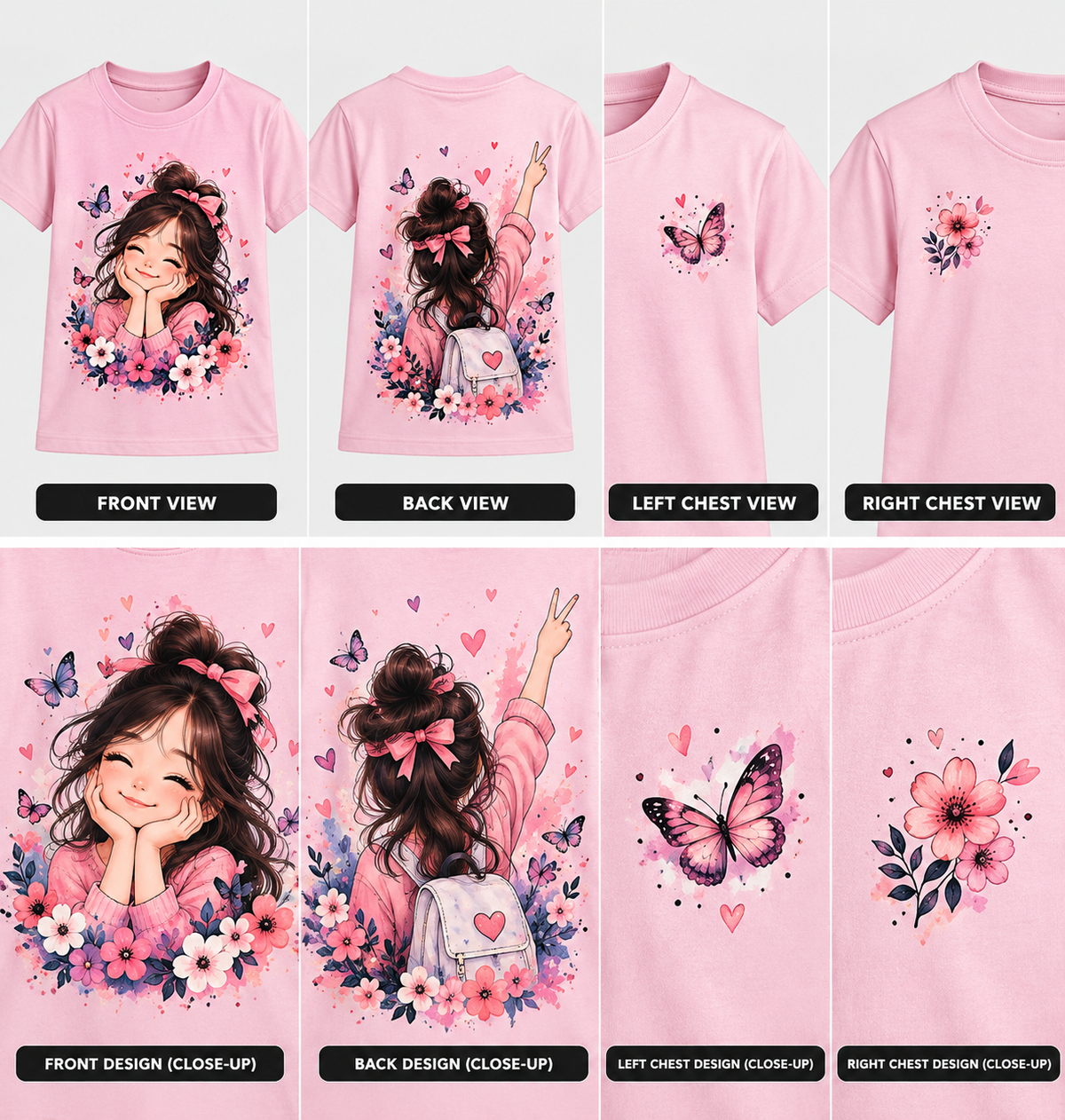 Custom Girl’s Crew Neck T-Shirt